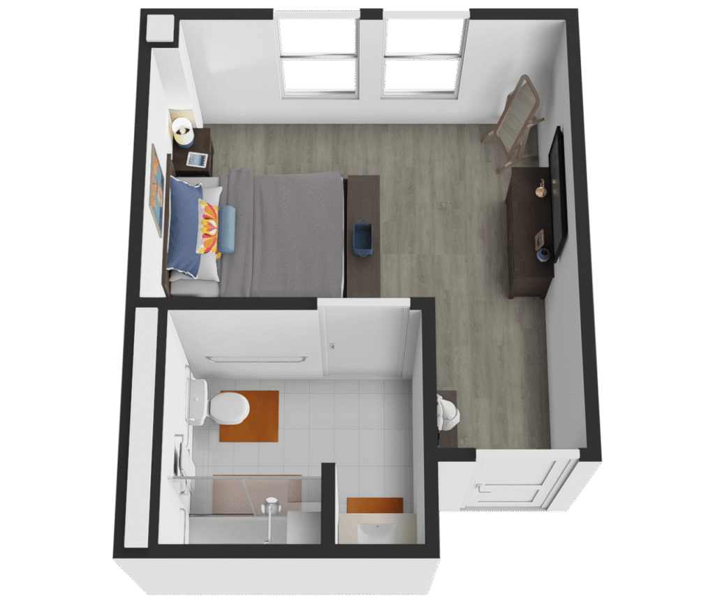 VIVERE Life College Station | Memory Care Private Suite Floor Plan
